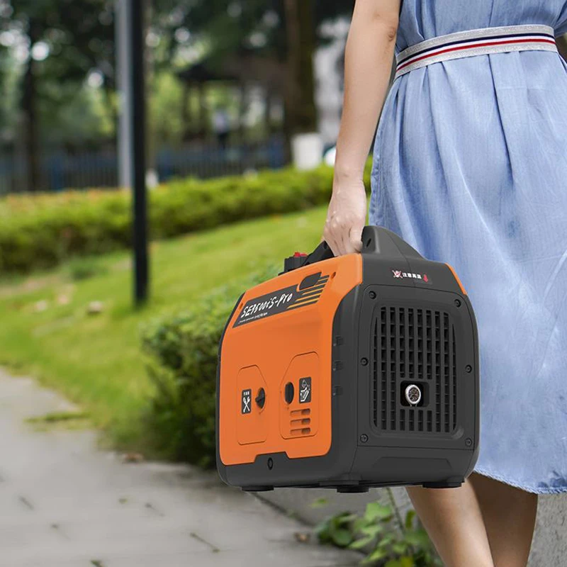 220V 1KW/3KW Portable Silent Camping Boating Fishing External Gasoline Power inverter Generator Set