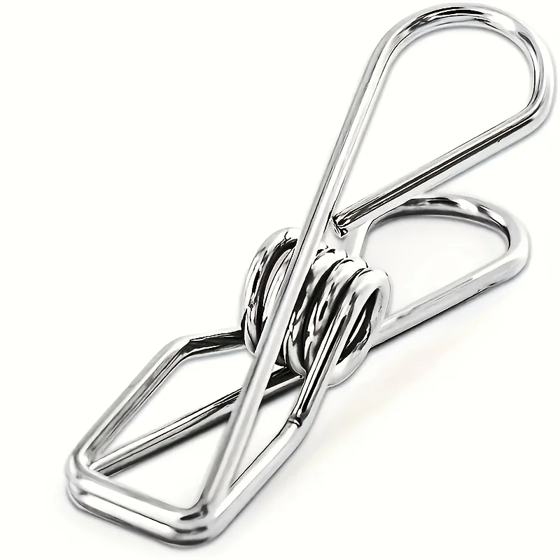 50 Stück Edelstahl-Wäscheklammern - Rostfreie, Robuste Metallklammern, Geeignet für Wäsche, Küche, Reisen und Outdoor-Nutzung
