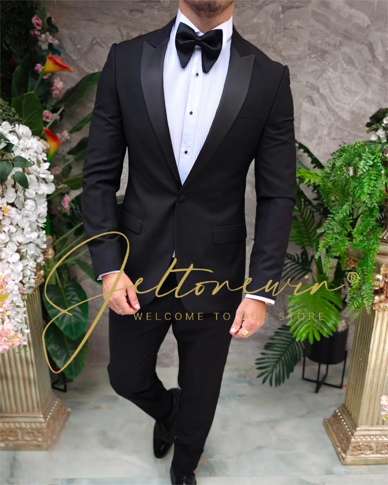 (Jaqueta + calças) 2 peças ternos masculinos de festa de negócios estilo formal feito sob encomenda casamento noivo smoking trajes homme