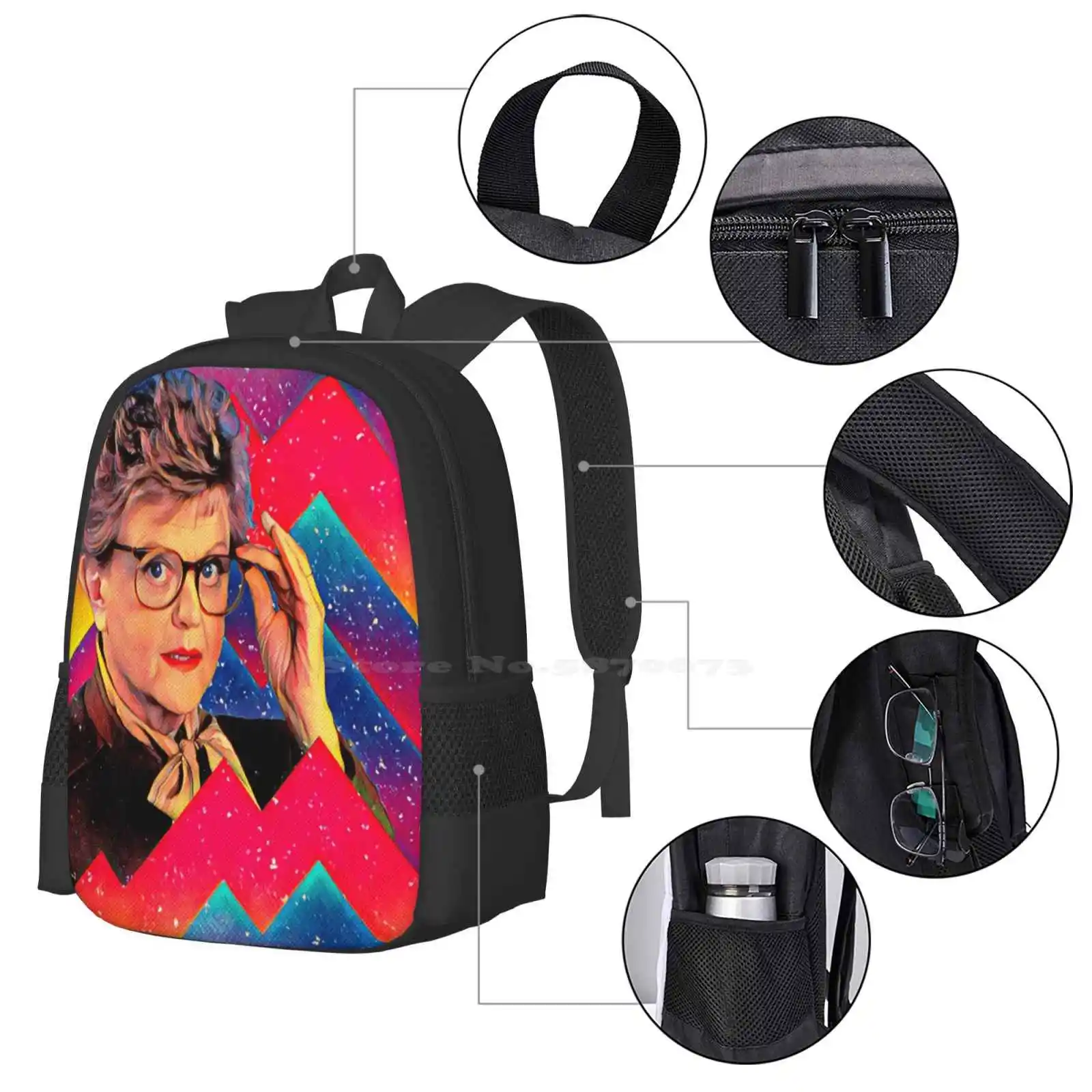 Yas To The Queen Fletcher School Bags For Teenage Girls Laptop Travel Bags Fletcher Jb Fletcher Murder She Wrote Angela