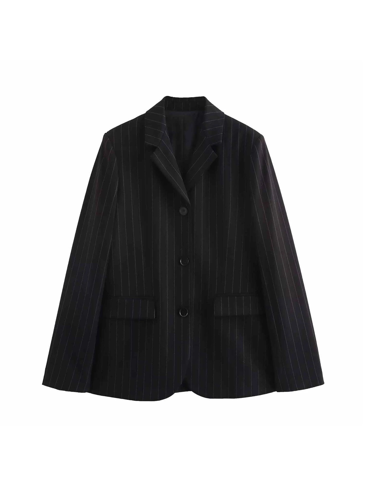 

Women's Black Gothic Emo Blazer Jacket Vintage Elegant Striped Suit Coat Y2k Harajuku Long Sleeve Outerwear Clothes Autumn 2025