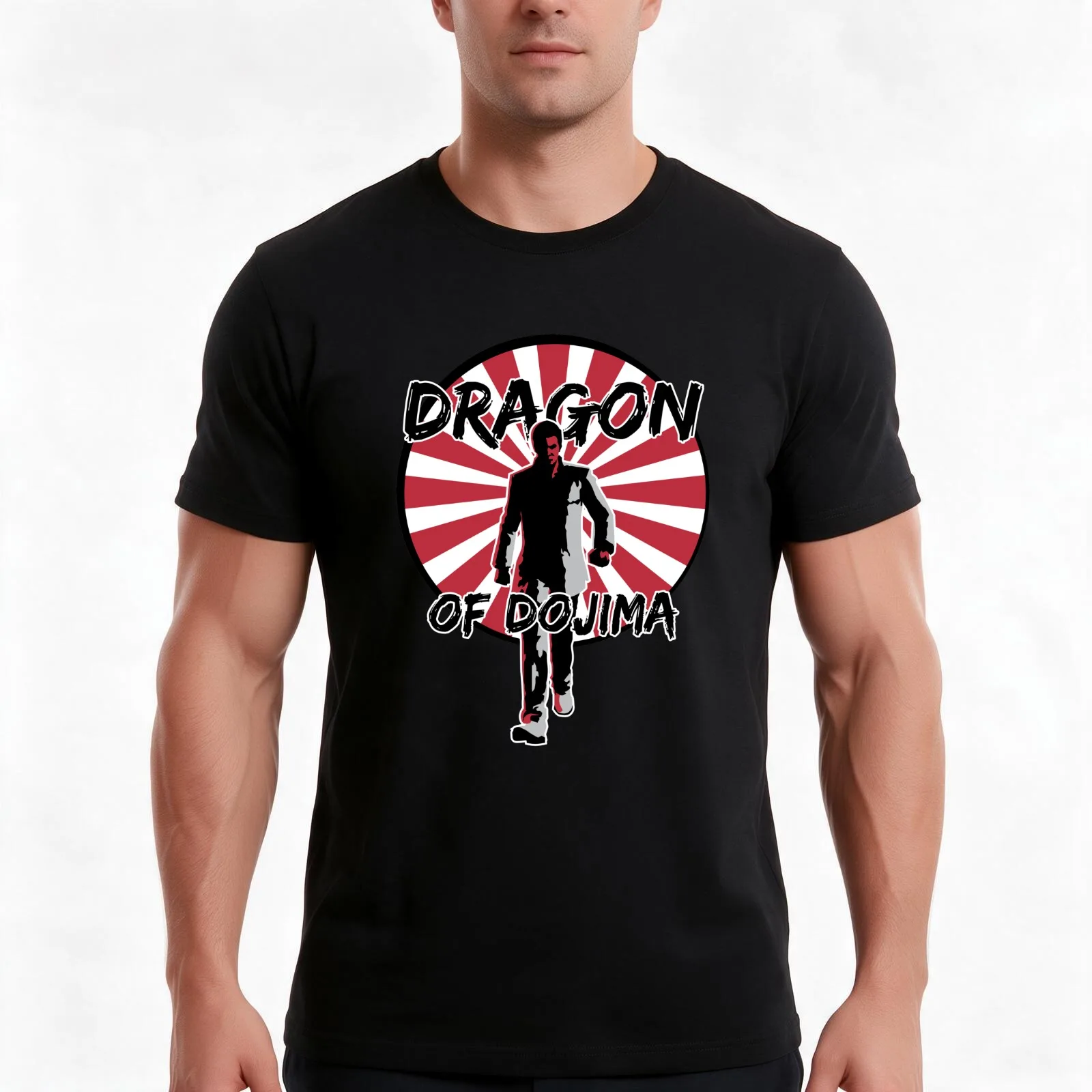 Dragon of Dojima T-Shirt, Summer Casual Cotton Tee, Oversized Streetwear Tops, Vintage Graphic Print, Loose Fit Short Sleeve