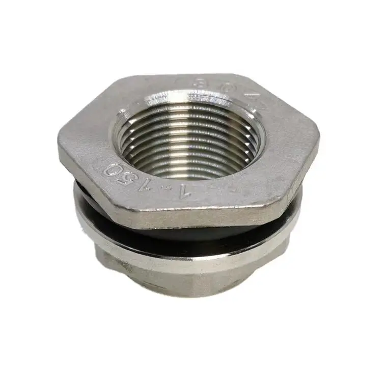 1PCS Stainless Steel Pipe Swivel Fitting Nut  Water Tank Connector G1-1/2