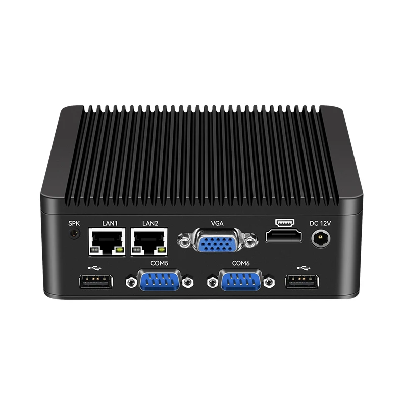 Imagem -02 - Mini pc Fanless com Intel Gbps Lan Comceleron J4125 Pentium Silver N5000 Rs232 Rs485 Sim 4g Lte Linux Ubuntu Gpio Expandir Suporte