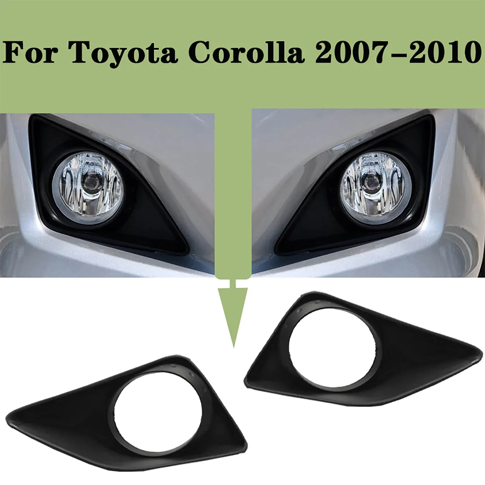 Front Foglight Fog Light Frame Lower Grille for Toyota Corolla 2007 2008 2009 2010