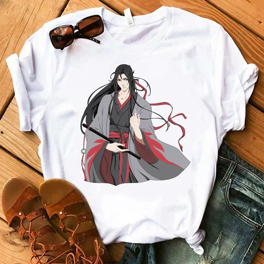 Harajuku 2025 Summer Women T-shirt Mo Dao Zu Shi Anime Print Casual Short Sleeve T Shirt Female Streetwear Y2k Clothes Top