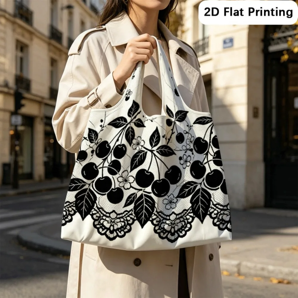 Cherry Blossom Lace Fold small, carry big. Multifunctional shoulder tote bag.