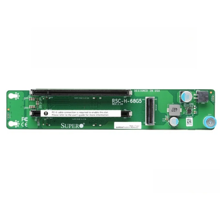 

RSC-H-68G5 Hyper Riser Card 4xPCI Express x16 PCI Express x8 PCI Express-Left Side 1U Chasis с одним PCI-E 5.0X16 и одним P