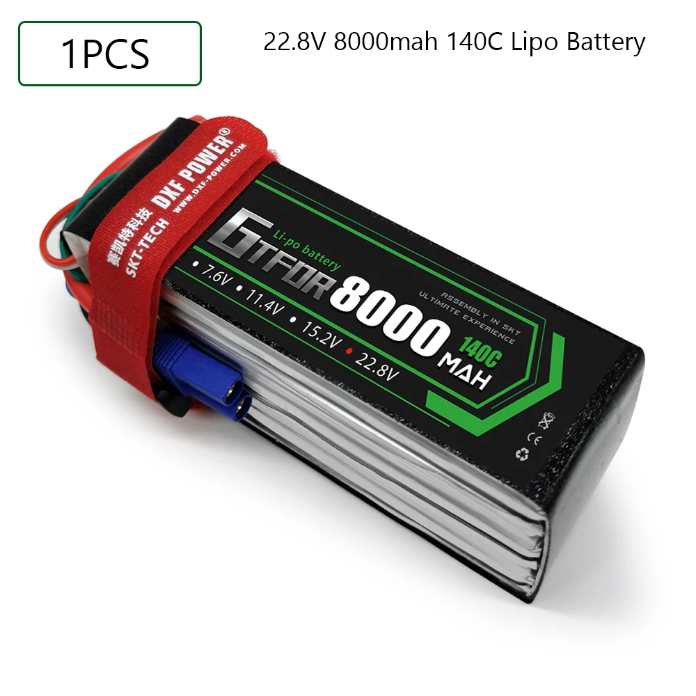 

Batteries Lipo 7.4V 7.6V 11.4V 22.8V 11.1V 15.2V 14.8V 22.2V 2S 3S 4S 6S 5200Mah 6300Mah 6500mAh 6200mAh 6750mAh 8000mAh 7000mAh