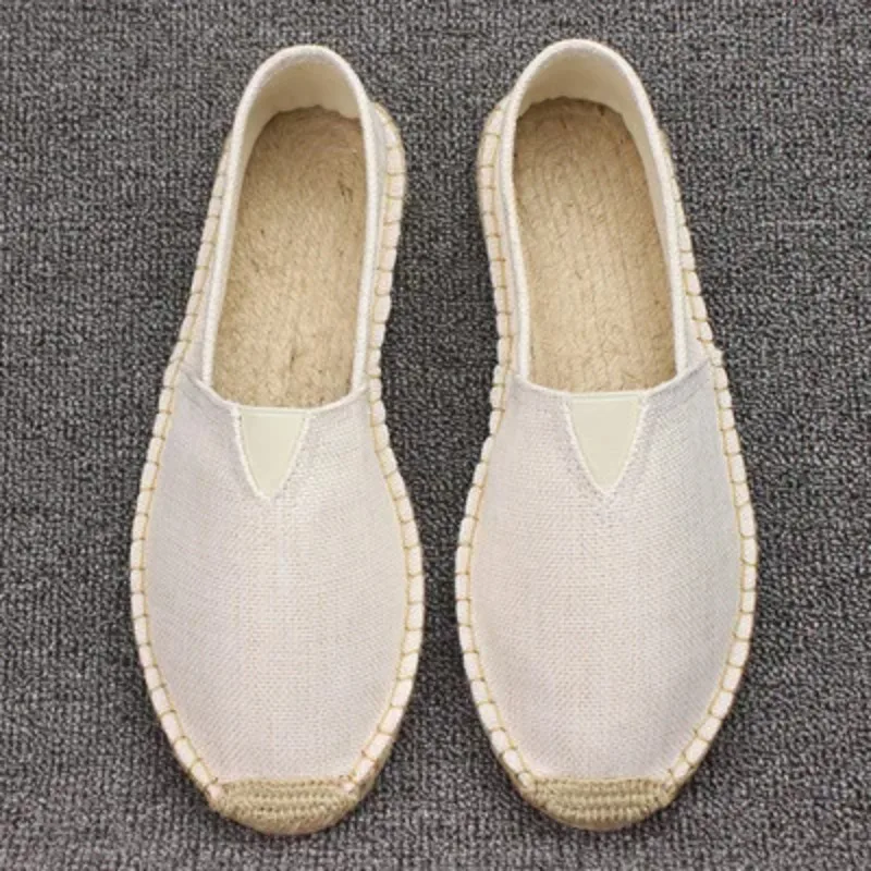 2025 Summer Autumn Men Canvas Shoes Breathable Men's Casual Shoes Slip-On Hemp Shoes Women Footwear Flats Graffiti Espadrilles