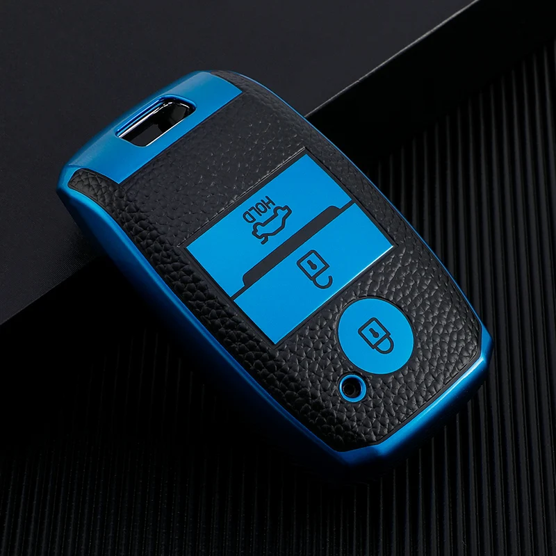 TPU Leather Car Key Case FOB Cover for Kia Ceed Rio Rio5 Sportage R K3 KX3 K4 K5 Ceed Sorento Cerato Optima 2015 2016 2017