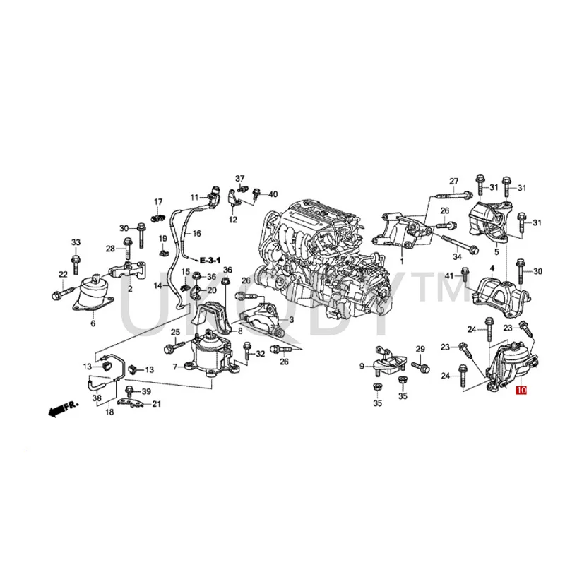 50870-TA0-A03 Ho nd a CP2/CU2/TF3 Machine foot glue LH (with oil)