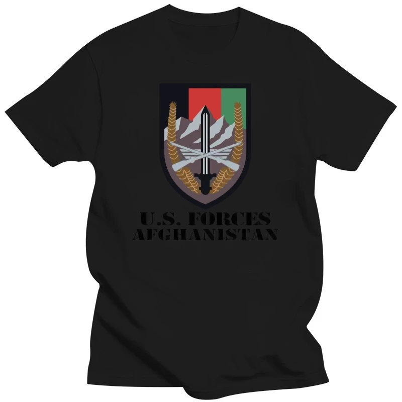 Army US Forces Afghanistan Full Color Veteran Tops Tee T Shirt Gyms Fitness Tops T-Shirt