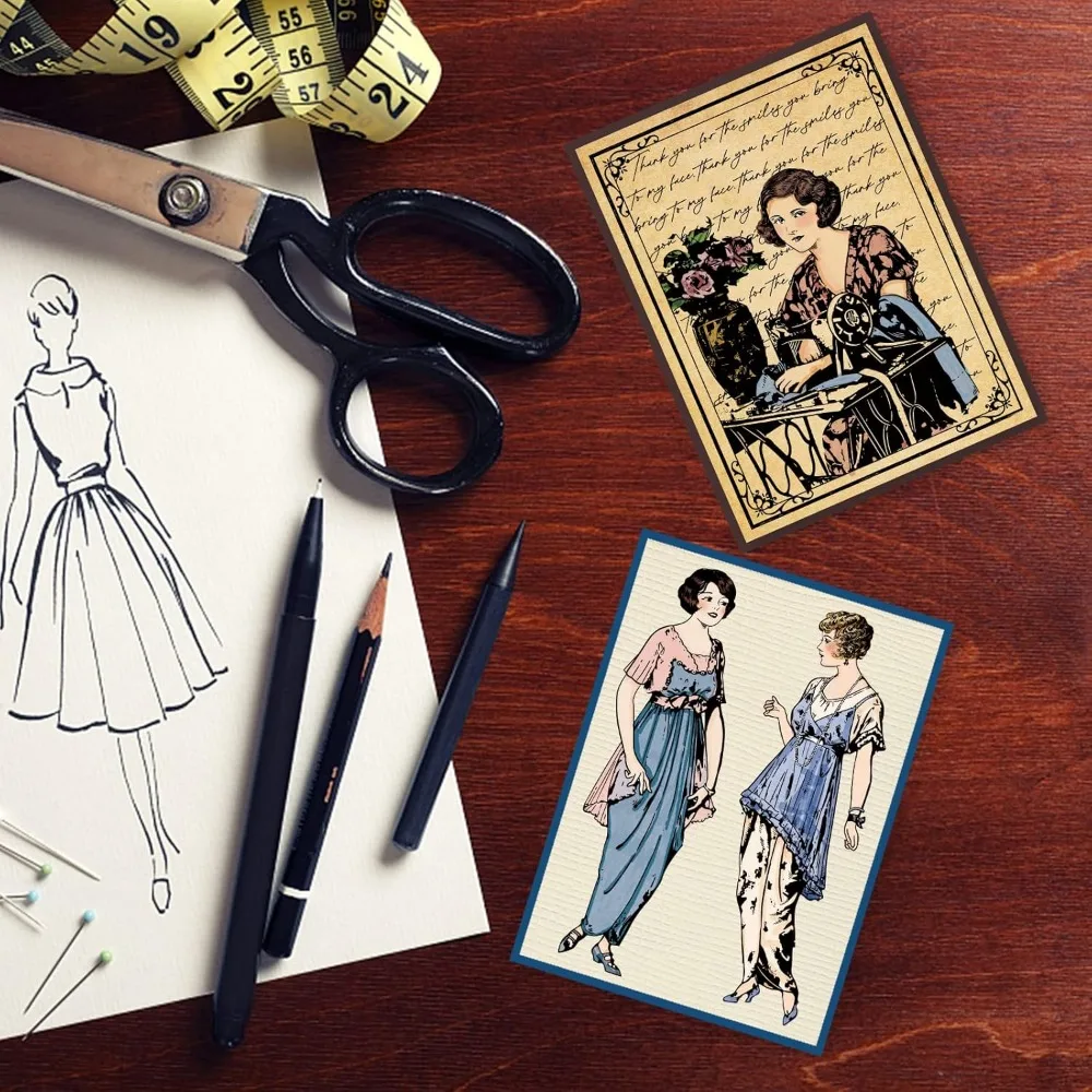 1pc Vintage tło do szycia wyczyść znaczki dla DIY Scrapbooking elegancka dama manekin silikonowe przezroczyste pieczęcie do dzienników — zdjęcie 5