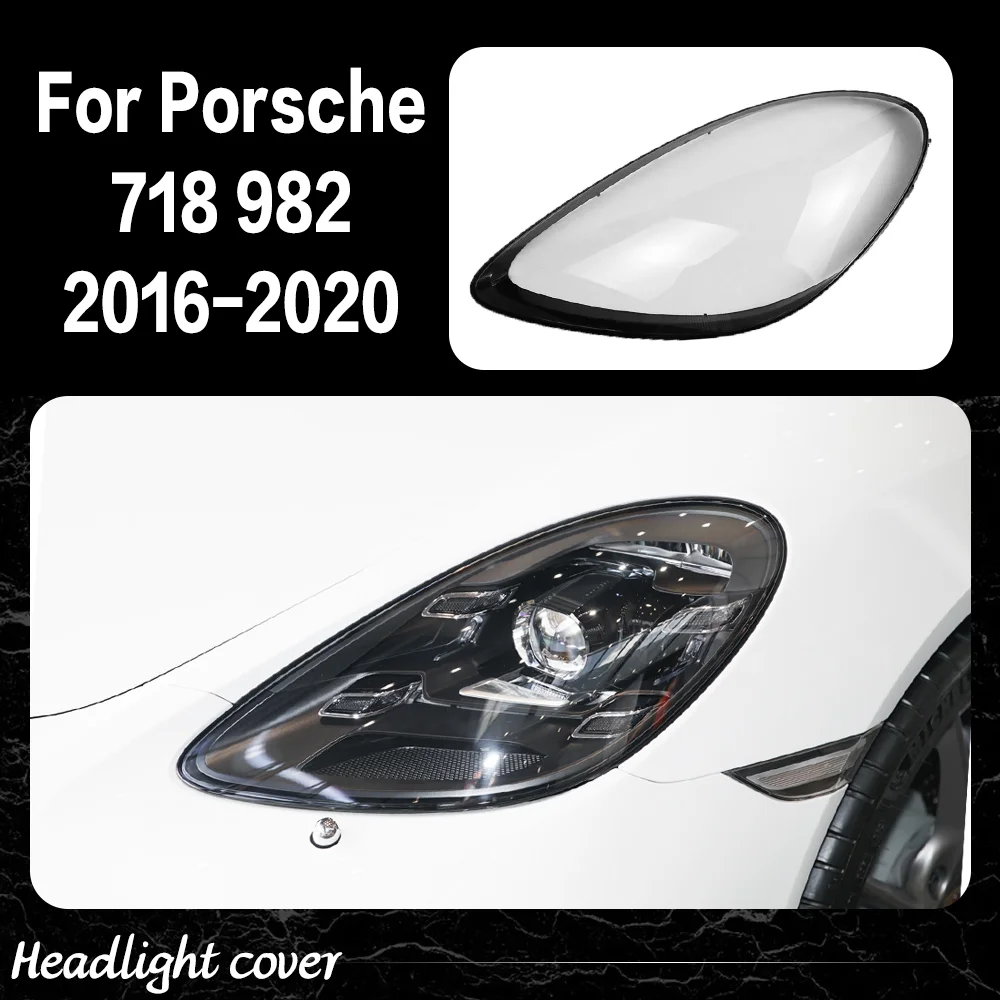 

Headlight Cover Shell For Porsche 718 982 2016 2017 2018 2019 2020 Transparent Headlamp Lens Replace Original Glass Lampshade