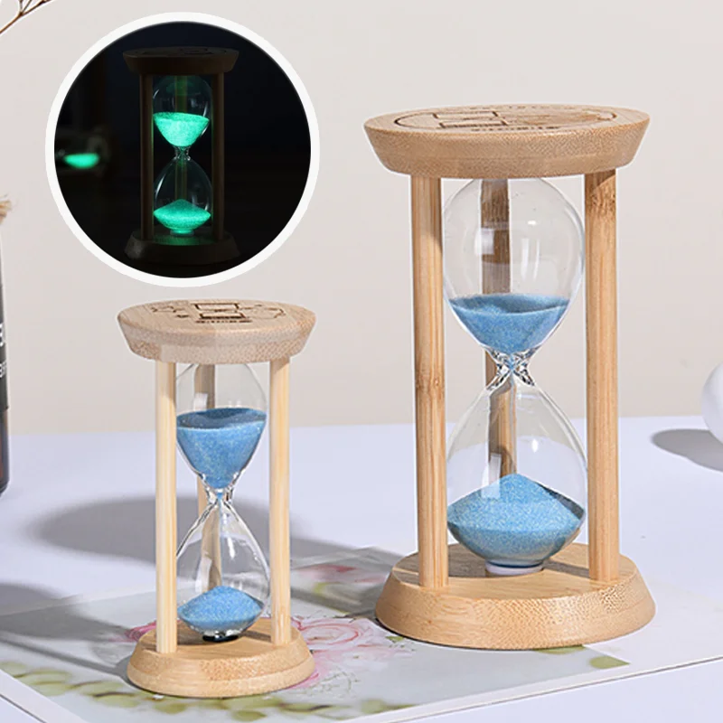 10 Minutes Creative Wooden Hourglass Sand Clock Timers Kitchen Tool Mini Sandglass Desktop Decoratio Home Timekeeper Kids Gifts