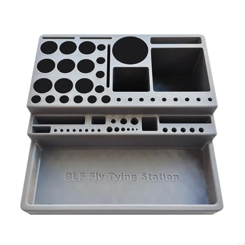 97qd Fly Binding Materialien Storage Desktop Speicher Rack kleine leichte Fliegenbindungswerkzeughalter Fliegenbindungswerkzeug