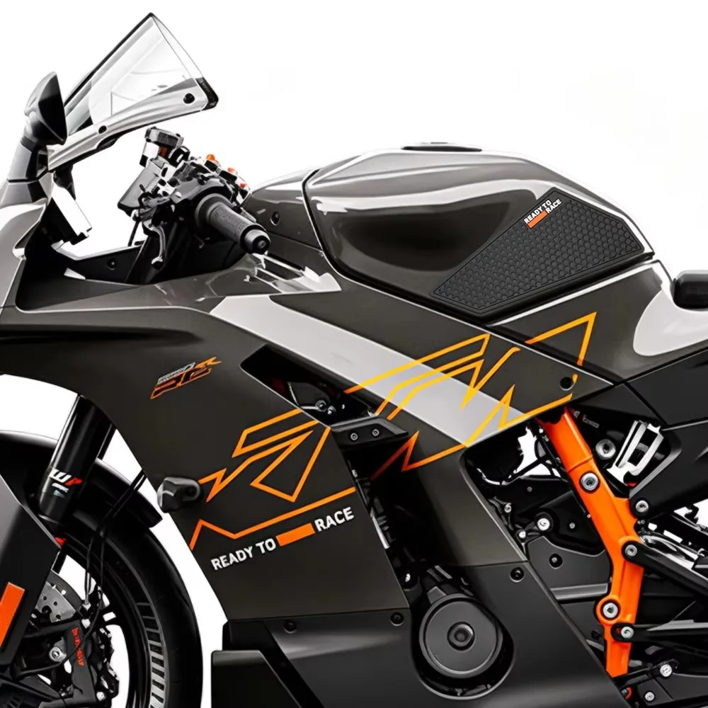 For KTM 990RC R 990RCR 990 RC R Track 2026 Motorcycle Motorcycle Fuel Tank Protection Sticker Non-slip Knee Pad Decorative Pad