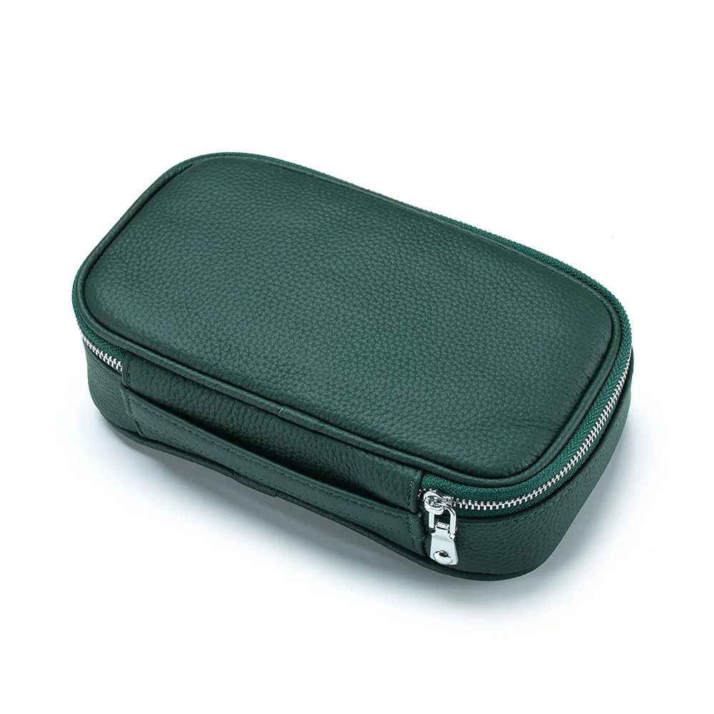 2026 New Women Genuine Leather Cosmetic Bag Small Cow Leather Make Up Bag Oranizer Travel Toiletry Case for Ladies