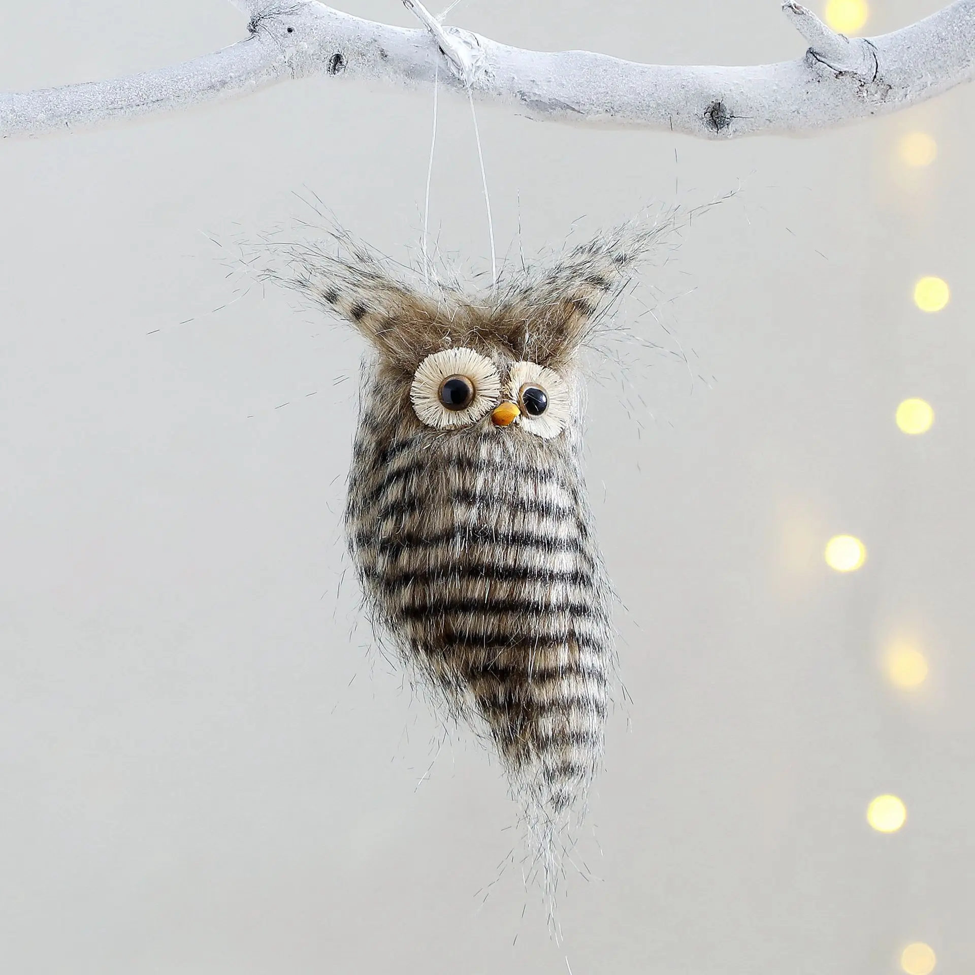 Gufo Ornamento di Natale Artificiale Simpatici uccelli in piedi Natale Appeso Gufo realistico Decorazioni per la casa Festival Forniture per feste Decor