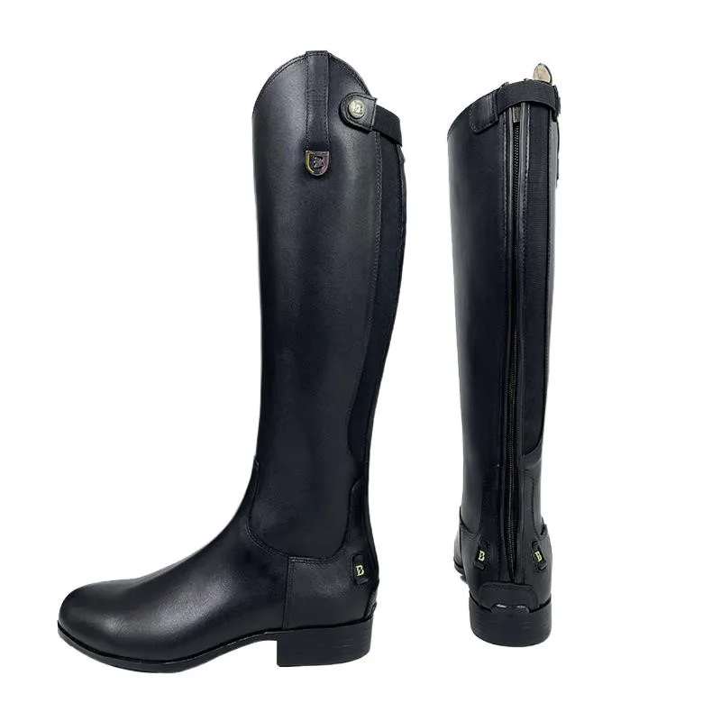 Bottes d'équitation en cuir de vachette pour femme, équitation, équitation, danse, chevalier, long