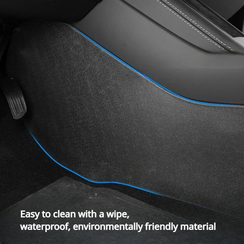 For Tesla Model 3 High land 2024 Car Center Console Side Anti-Kick Mats Dust Resistant Protector Mat Interior Decoration Trim