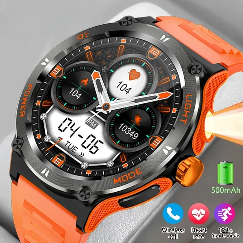 2025 New Men's Smart Watch - 360×360 HD Touch Screen, Bluetooth Call, Sports Waterproof, Health Monitoring