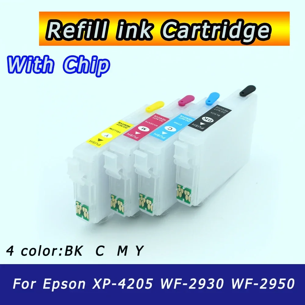 

America 232 232xl XP-4200 Printers Refillable Ink Cartridges With Disposable Chips For Epson XP-4205 WF-2930 WF-2950