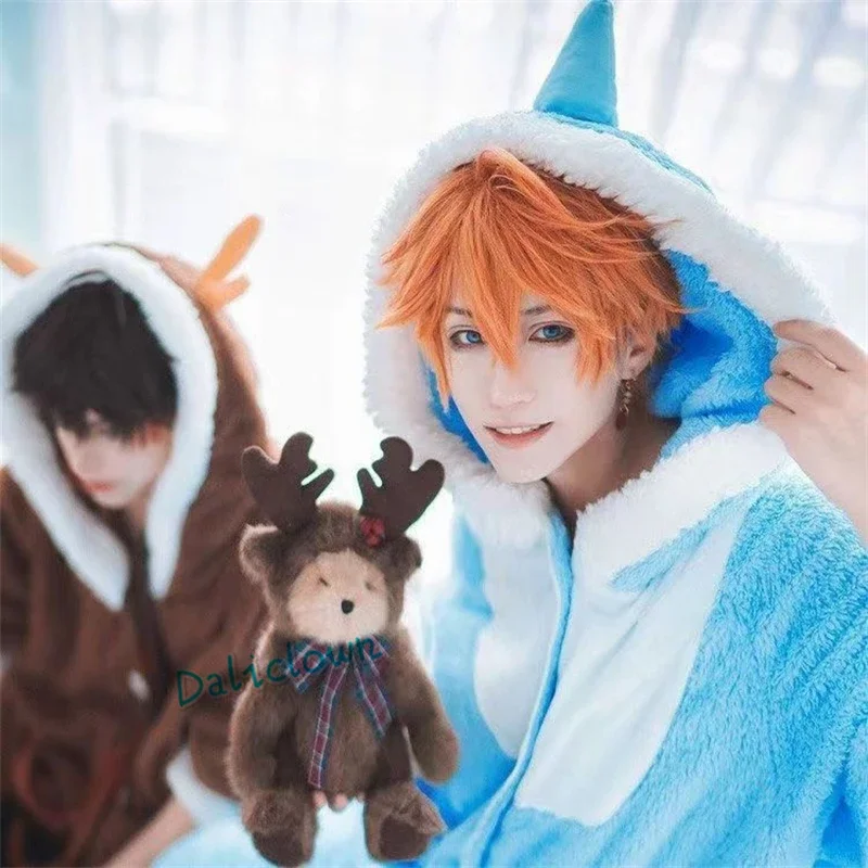 Genshi Impact Cosplay Xiao Kaeya Yae Miko Ganyu Scaramouche Wanderer Cosplay Pajama Set Blanket Winter Sleepwear Anime Costume