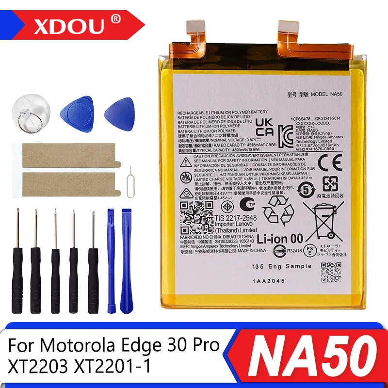 

High Quality Brand New NA50 4800mAh Battery For Motorola Edge 30 Pro XT2203 XT2201-1 phone Batteries
