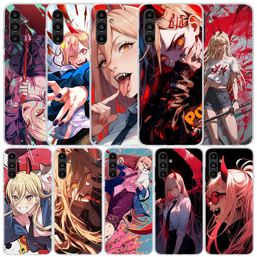 C-Chainsaw Mans Power Cover for Samsung Galaxy A17 A37 A57 A16 A26 A36 A56 A15 A14 A55 Phone Case A13 A53 A25 A35 A24 A34 A23 A3