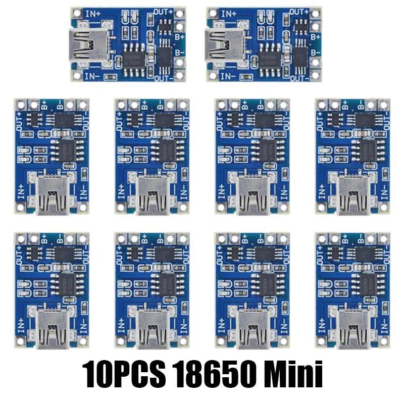 10 STKS Micro/TYPE-C/MINI USB 5 V 1A 18650 TP4056 Lithium Batterij Oplader Module Opladen Board Met Bescherming Dubbele Functies XCW