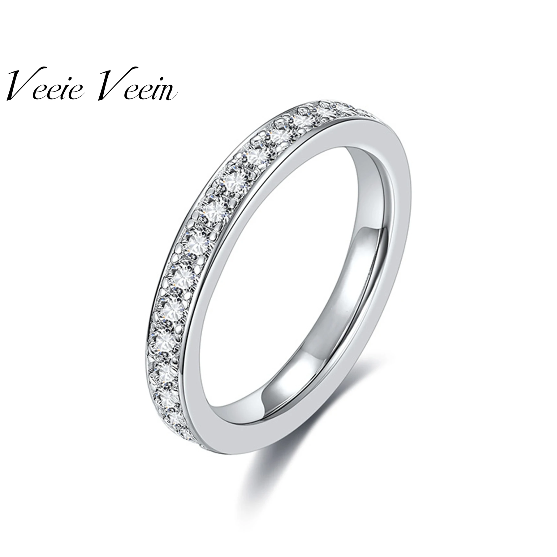 

Veeie Veein Luxury Brand S925 Sterling Silver Ring With Moissanite Starry Sky Ring Women'S Volleyball Ring Jewelry