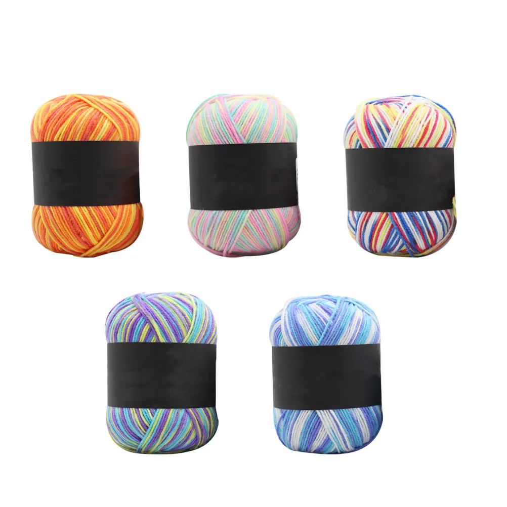 

Multicolor Gradient Cotton Yarn Knitting Crochet Soft Warm Durable Clothing Accessories Perfect Christmas Gift