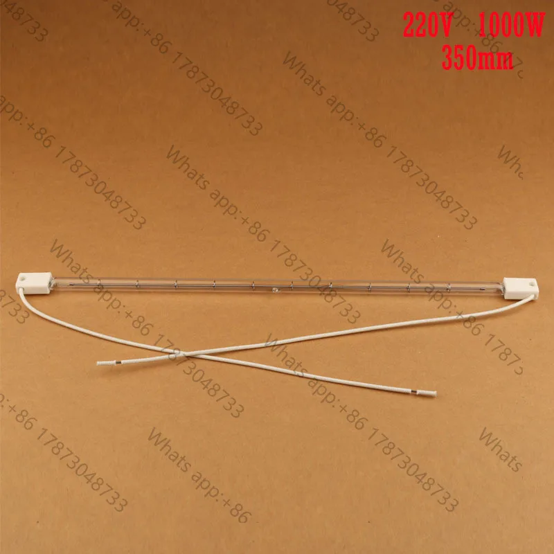 4 PCS 350mm/650mm 220V 1000W Infrared Heater Pipe  Vacuum Halogen IR Lamp Transparent Quartz Tube