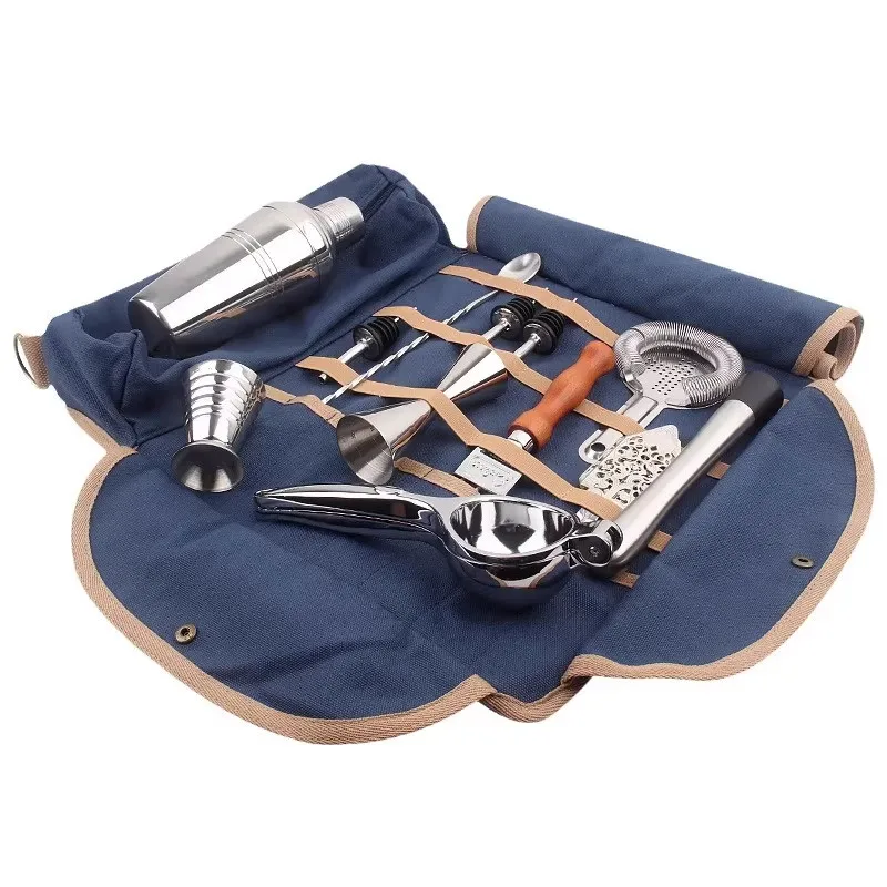 For Bartender Professional Kit Set Storage Box Portable Outdoor Convenient Bartending Tools Bartender Tool Bag, Excluding