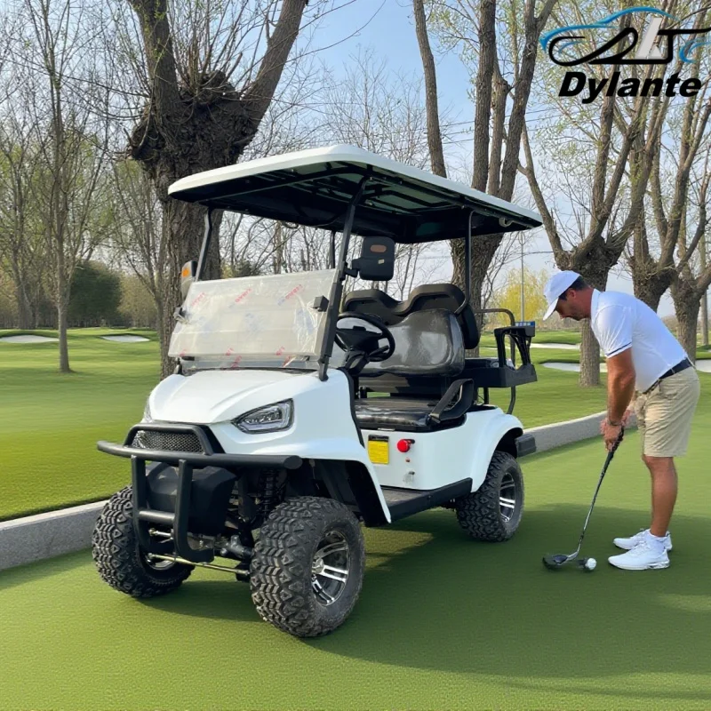 2026New Style Private Club VIP Honoured Guest Off-Road Golf Cart 72V Lithium Electric Golf Cart Side Mirror With Turning Light