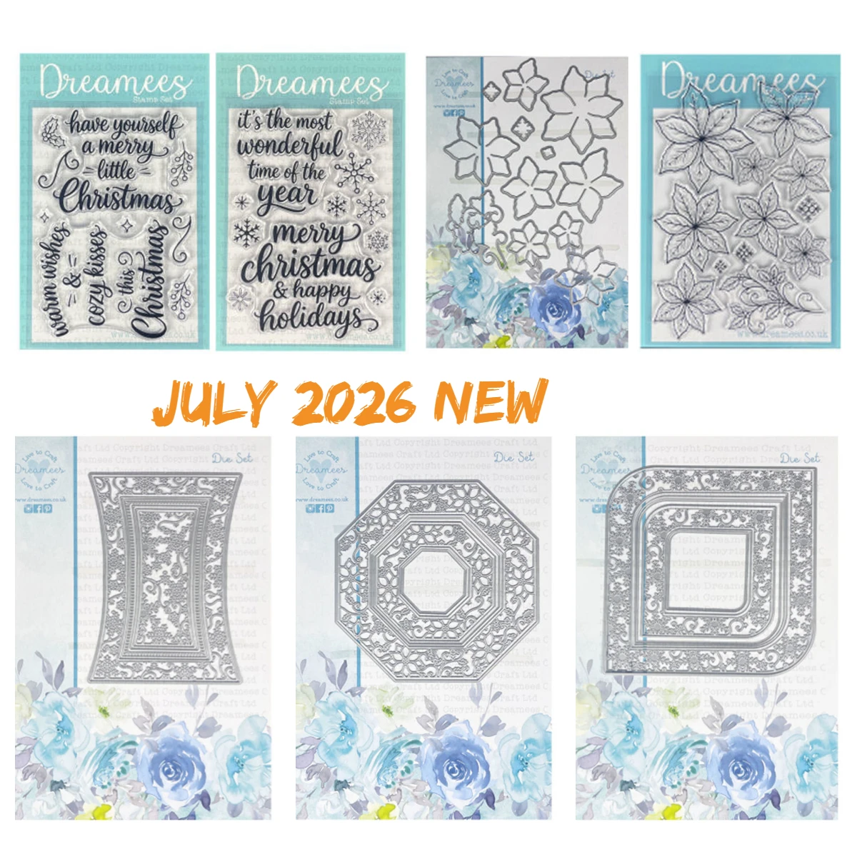 New Dreamees Christmas Circle Sentiments A6 Stamp Set Nesting Stars Tags Trees Metal Cutting Dies DIY Craft Scrapbooking Decor view 3