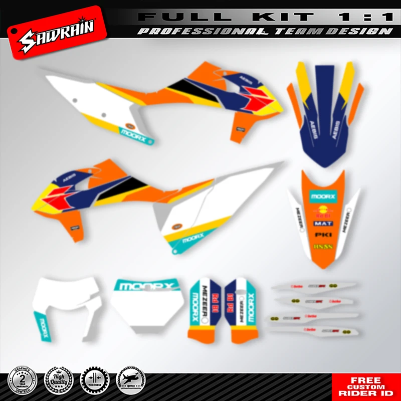 

Sawrain Motorcycle Graphics Backgrounds Decal Stickers Kits for KTM SX SXF 2019 2020 2021 2022 EXC XCW 2020 2021 2022 2023
