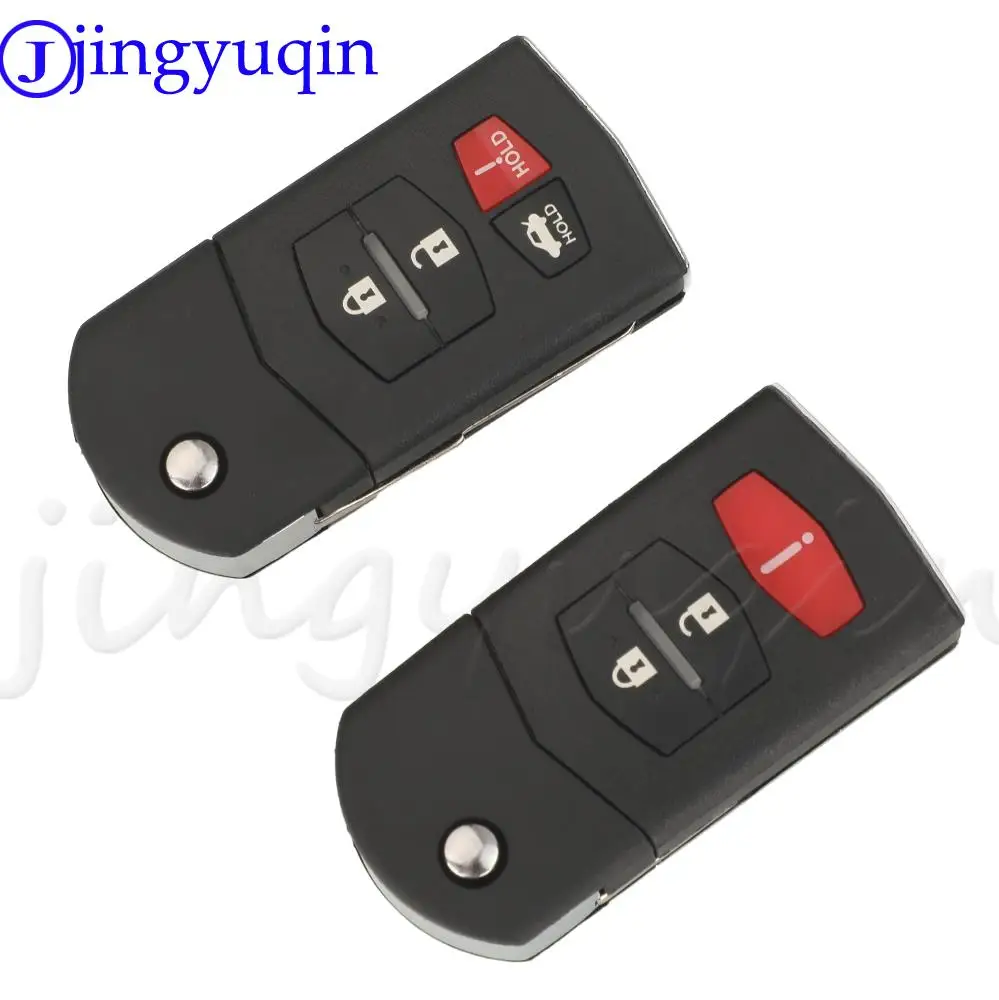 Jingyuqin-mando a distancia para coche, llave con tapa de 3/4 botones, 315MHz, 4D63, para Mazda 3, 5, 6, BGBX1T478SKE125-01, CX-7, CX-9, Miata, Contol