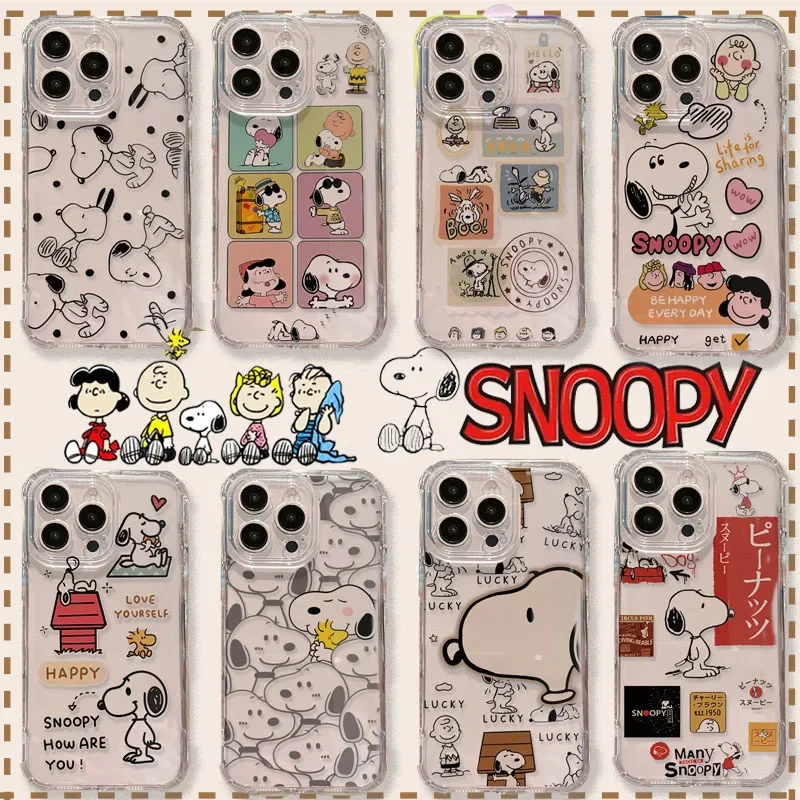 

Case For Samsung Galaxy A06 A05S A04E A03S Core A02S A73 S25 S24 S23 Ultra Plus A56 A55 A36 A35 A26 cover Cute Airbag Snoopy