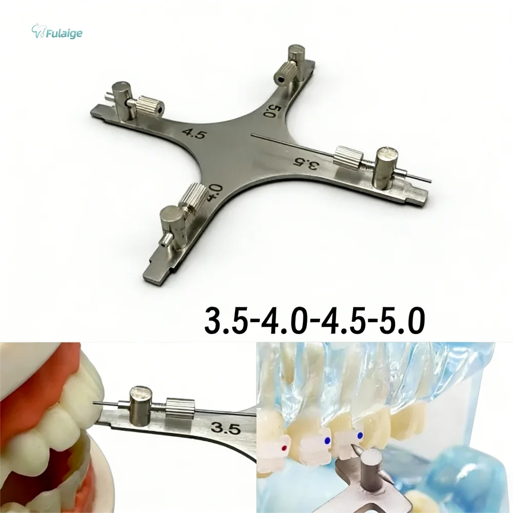 

Dental Orthodontic Bracket Positioner Cross Star Gauge Stainless Steel High Precision Bracket Locator for Orthodontic Treatment
