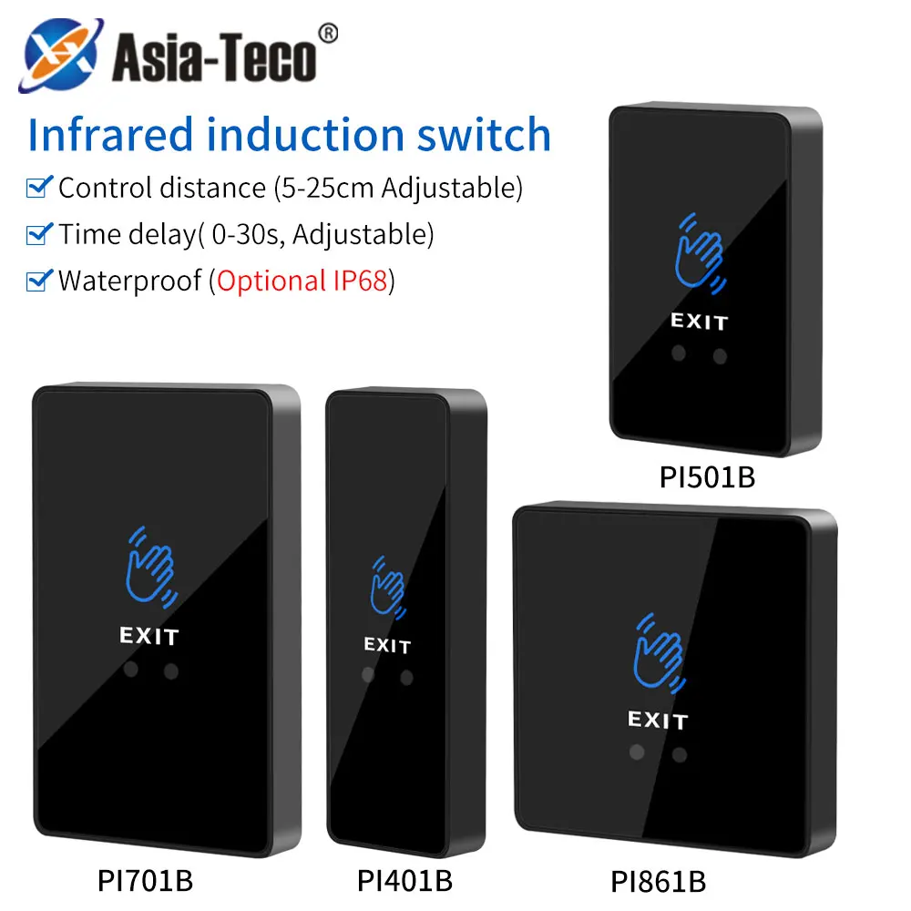 

IR Contactless Infrared No Touch Exit Button Touchless Door Release Switch 12V 24V Access Control System Electronic Lock Opener