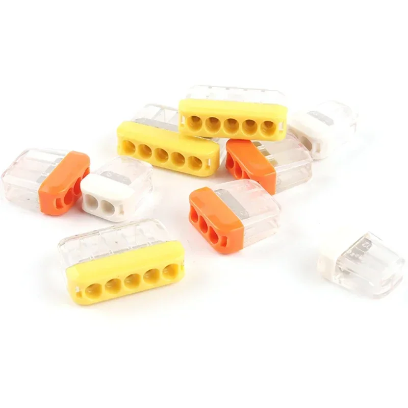 DIY 2/3/5 Pin Mini Conductor Fast wire Connector splicing Terminal Block Universal Compact Push-in Wiring Connector AWG 20-14