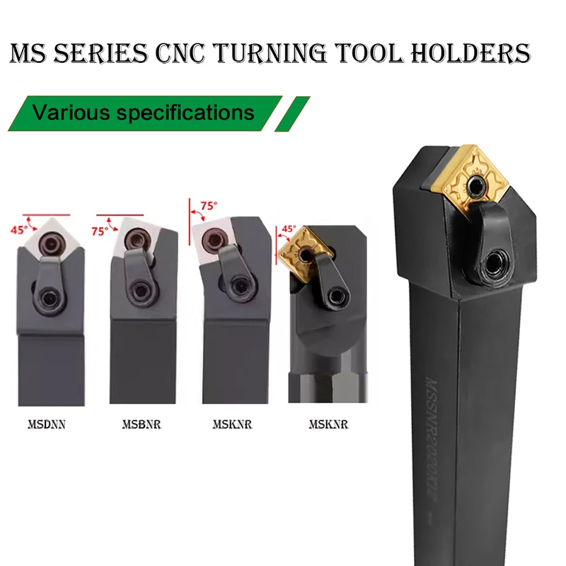 

MSDNN1616H12 MSKNR2020K12 MSBNR MSSNR2525M12 External Turning Tool MSBML MSKNL Cnc Holder Lathe Cutter For SNMG Inserts