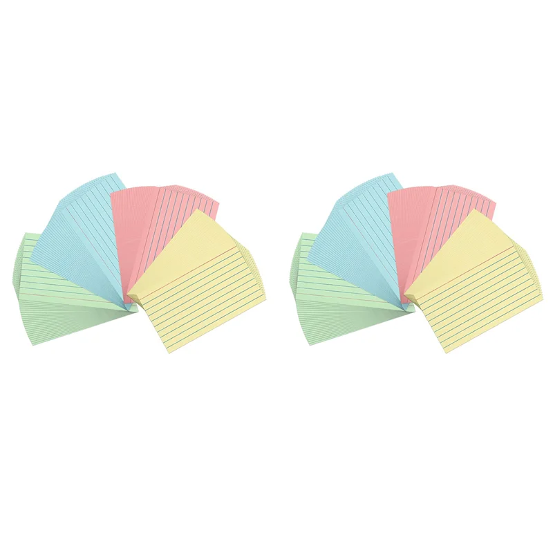 

Top-600 Sheets Colored Index Cards 3X5inch Ruled-Lined Note Cards Color Flash Cards For Studying, Note Taking, To Do List