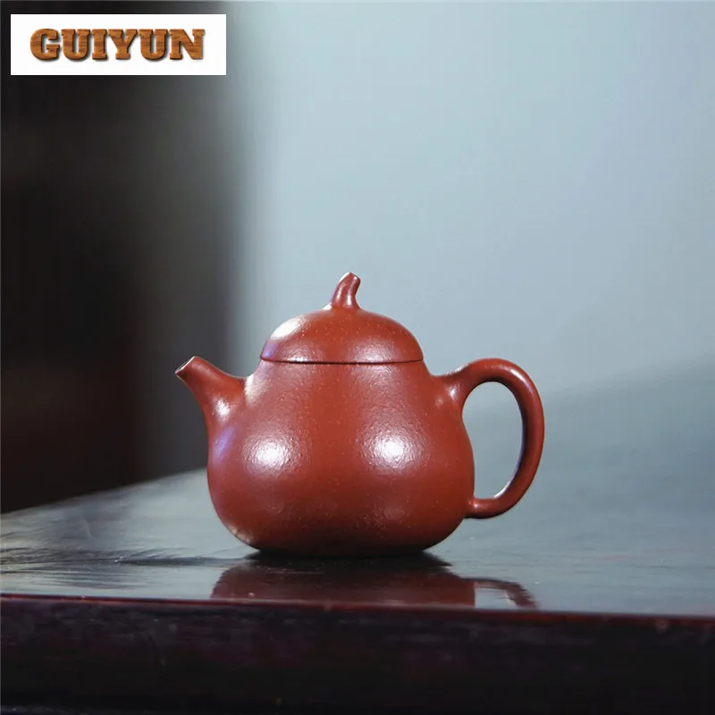 190ml Elegant Yixing Purple Clay Teapots Handmade Eggplant Pot Raw Ore Downhill Mud Tea Brewing Kettle Chinese Zisha Teaset Gift