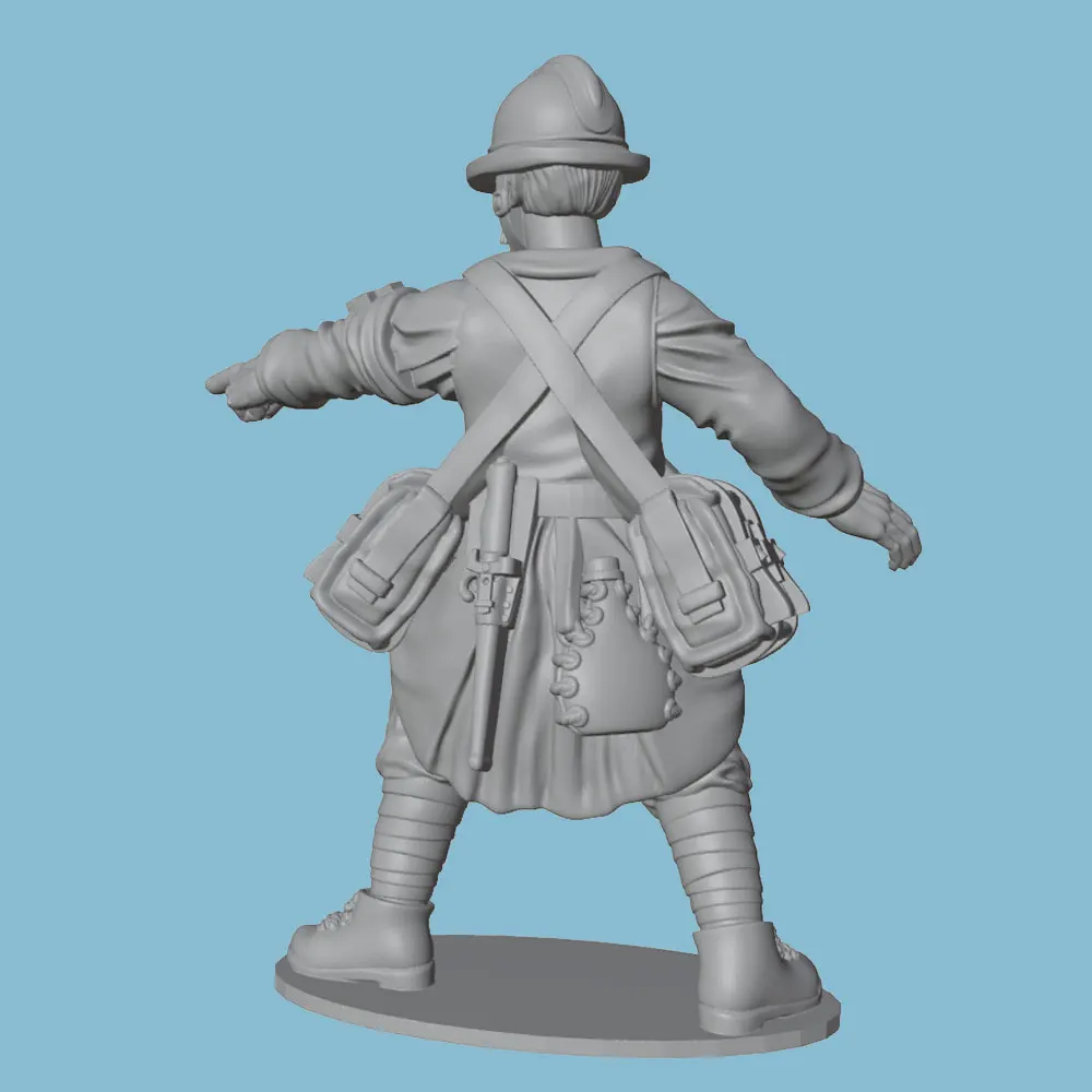 Miniatura de resina 75mm – Instructor militar para coleccionismo - imagen 2