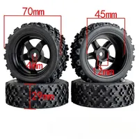 Wheel Rim Rubber Tires Tyres for WLtoys 144001 144002 144010 1:10 1:12 1:14 1:16 RC Car Parts Model Accessories RC Ca