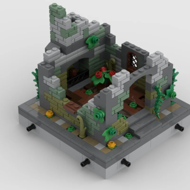 335PCS City appearance combination DIY can be spliced MOC-85846 Medieval modular building blocks Toy Gift 47: Ruin